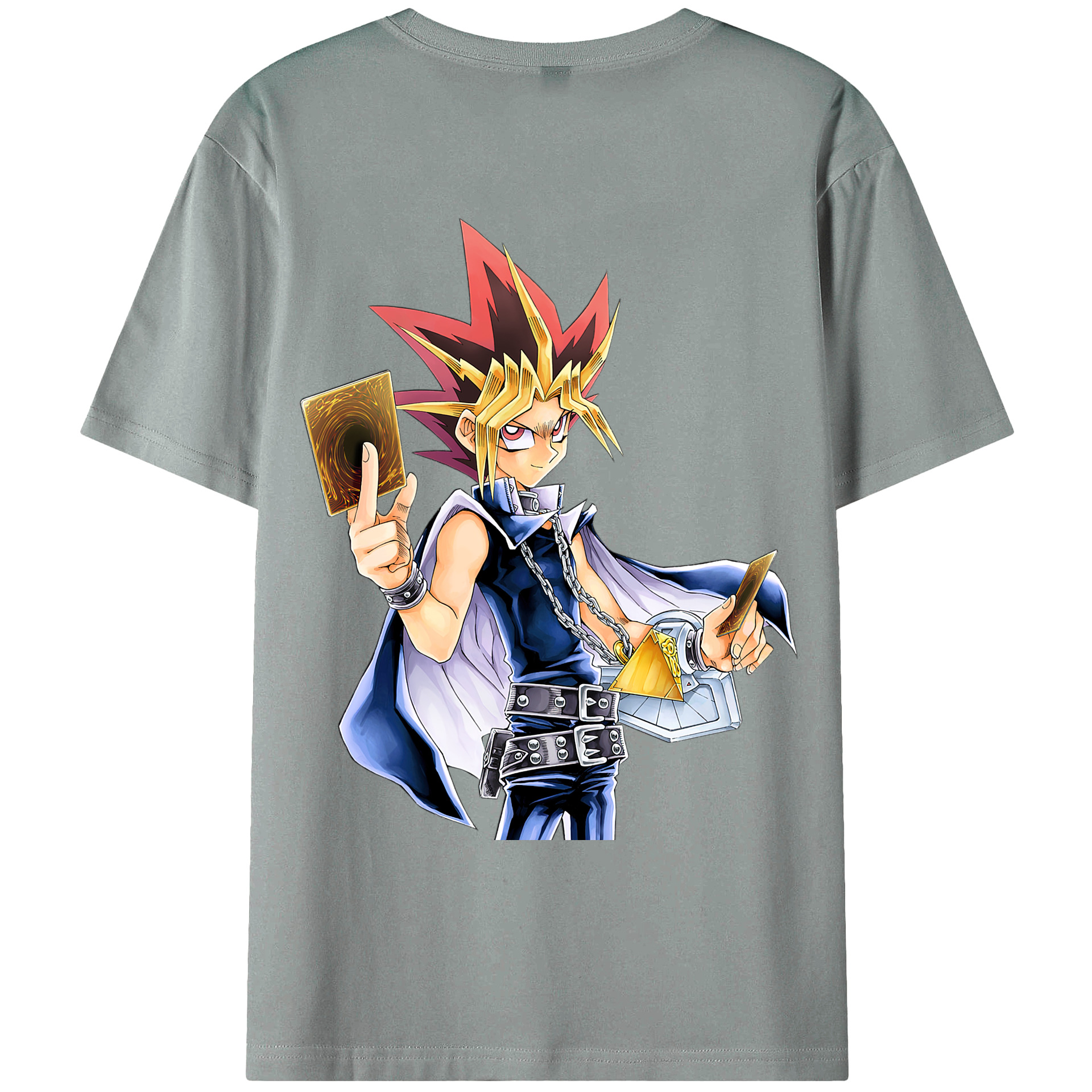 （画像用） 遊☆戯☆王 Yu-Gi-Oh! 綿100％ メンズ半袖Tシャツ（バックプリント） 通気性